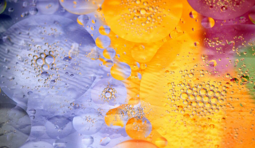 Abstract Colorful Oil and Water Bubble Art